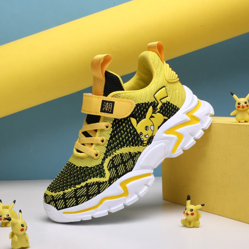 Tênis Infantil Masculino Pikachu Pokemon Go Stars Preto com Amarelo Young Market