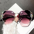 Óculos de Sol Hexagonal Vintage Feminino - Edição de Luxo Roxo Young Market
