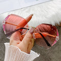 Óculos de Sol Hexagonal Vintage Feminino - Edição de Luxo Rosa Young Market