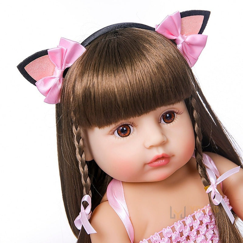 Boneca Bebê Reborn Nathália Coelhinho 55cm com Acessórios Young Market