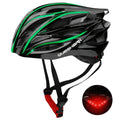 Capacete De Ciclismo Com Luz LED - Queshark Verde 56cm-62cm Queshark