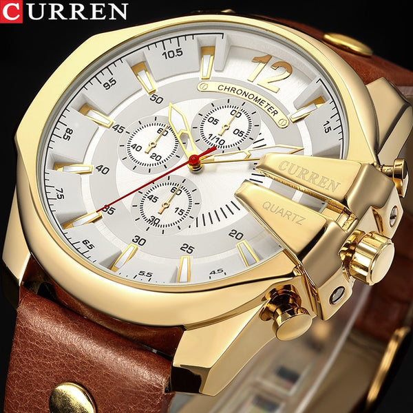 Relógio Curren Chronometer Elegance 8176 Original Curren