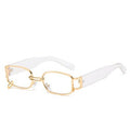 Óculos de sol Feminino Retangular Design Luxo Original Transparente Young Market