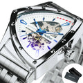 Relógio Masculino Mecânico Triangle Original Edição Limitada Prata WINNER