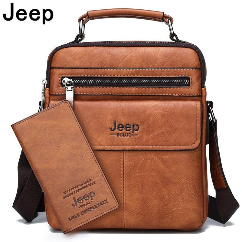 Bolsa de Couro Masculina Transversal Jeep Business Original JEEP