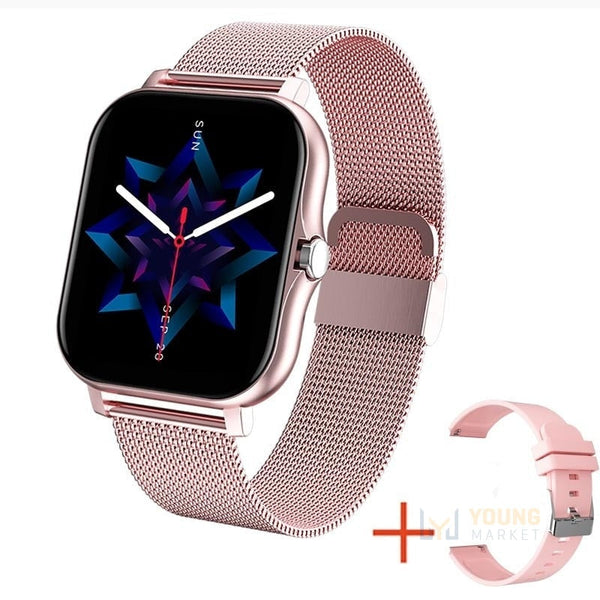 Relógio Smartwatch Cf Style 2.0 Touchscreen - A Prova D'água Rosa Com Duas Pulseiras Young Market