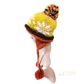 Touca Feminina de Crochê com Pom Pom Floral Laranja 52-60cm Young Market