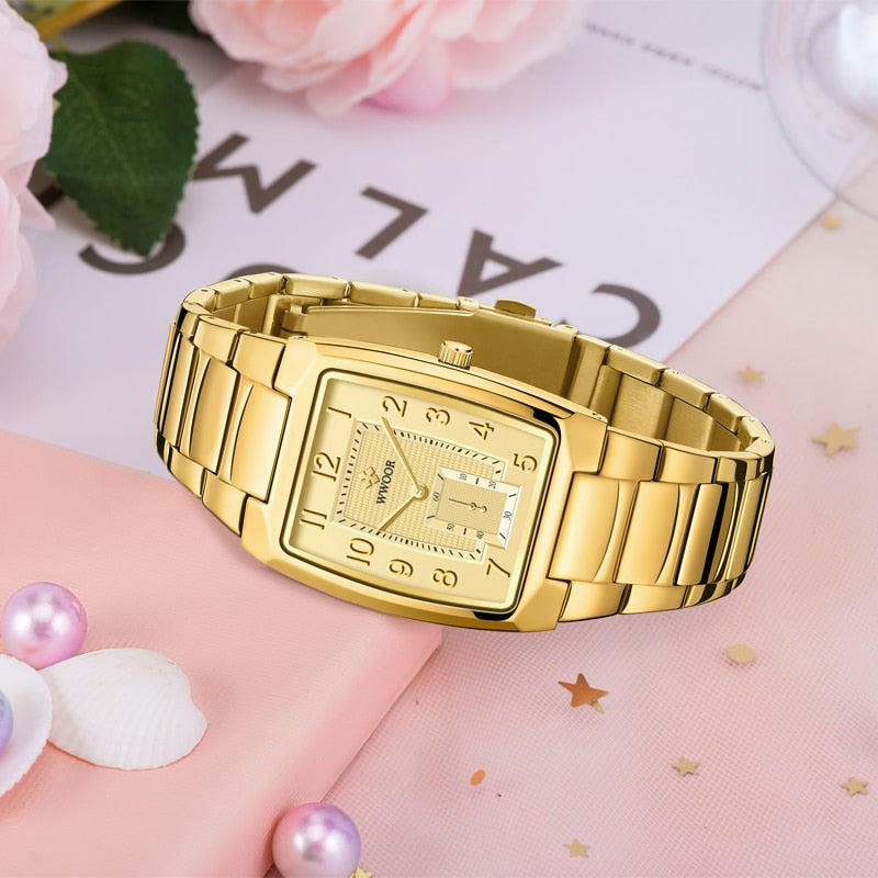 Relógio Feminino Delicado Gold Elegance Wwoor