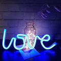 Luminária Love Neon Presente do Dia dos Namorados Azul Young Market