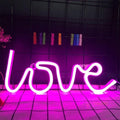 Luminária Love Neon Presente do Dia dos Namorados Rosa Young Market