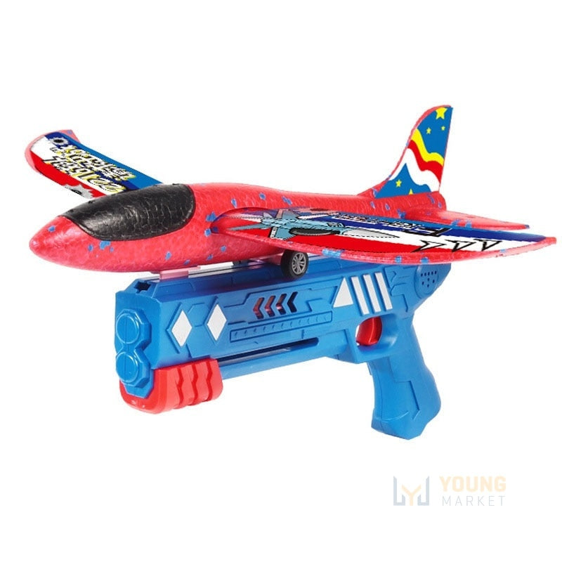 Avião de Brinquedo Que Voa Planador Infantil Vermelho Young Market