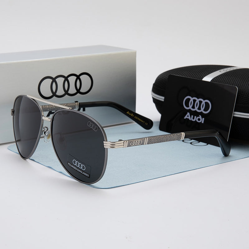 Óculos de Sol Masculino Audi XR8 Original Prata com Preto AUDI