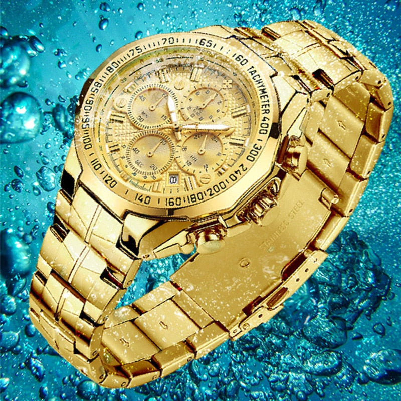 Relógio Masculino Golden Deluxe Wwoor Original Wwoor