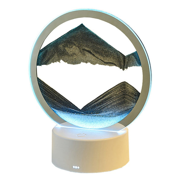 Luminária Led 3D com Arte de Areia Fluida - Sand Free Original Preta Young Market