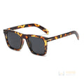 Óculos Quadrado Masculino Classic Leopardo com Cinza Young Market