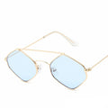 Kit 2 Óculos de sol Diamond Vintage Original Dourado com Azul Young Market