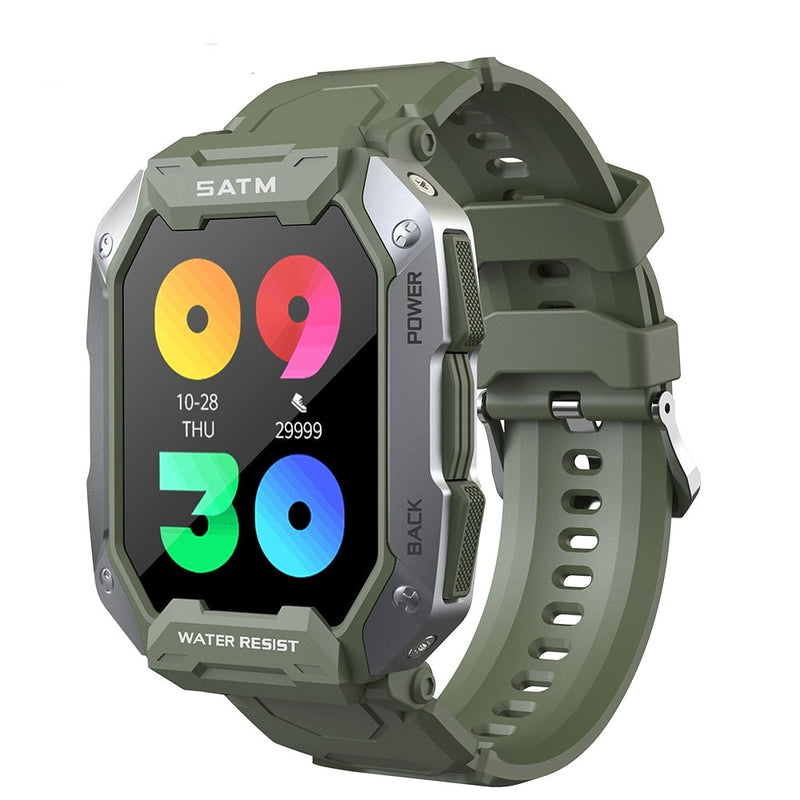 Relógio Smartwatch Indestrutível Militar Original Verde SATM