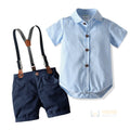 Conjunto Infantil Masculino Baby Elegance Azul listrado Young Market