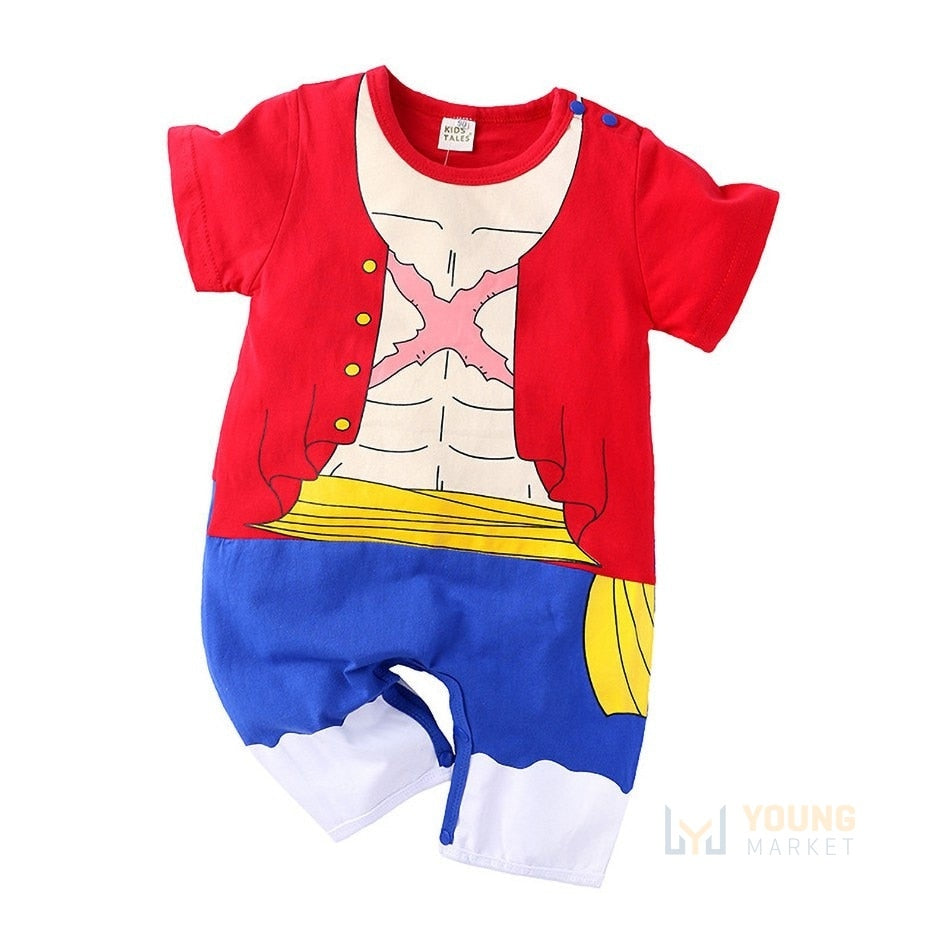 Body Infantil Luffy One Piece  Roupa Infantil para Bebê Casa