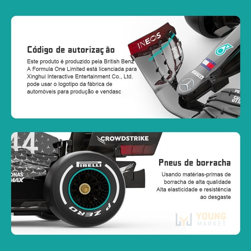 Carrinho de Controle Remoto - Formula 1 - Ferrari e Mercedes Young Market