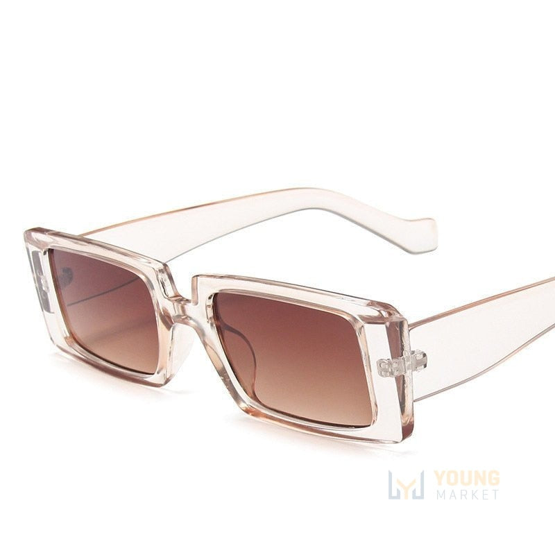 Óculos de Sol Quadrado Feminino - Classic Marrom claro Young Market