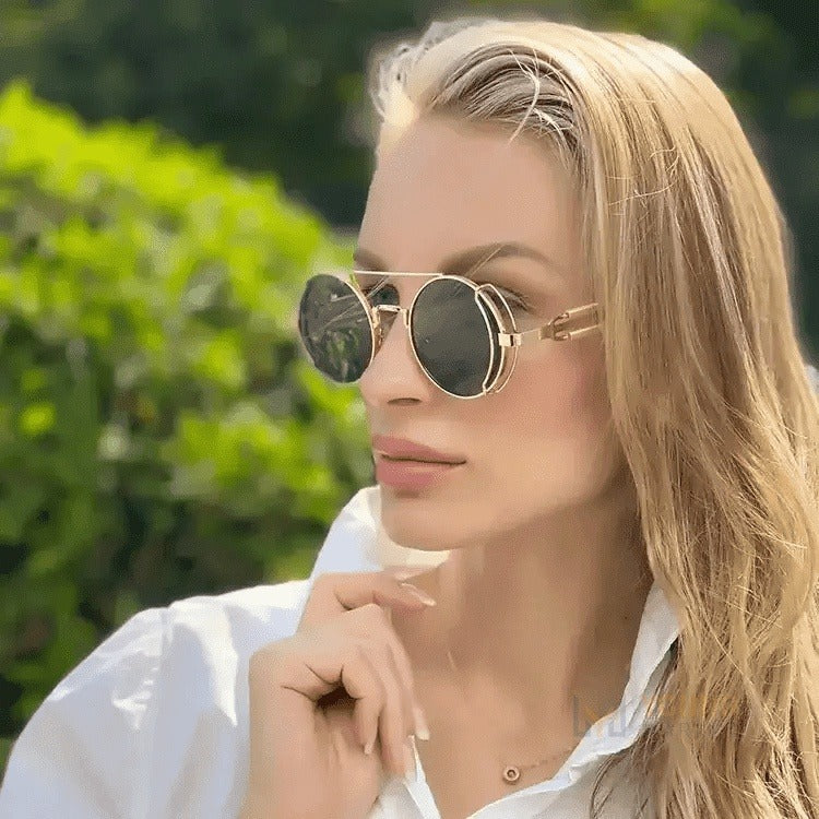 Óculos de Sol Redondo Feminino Luxuoso Kajila