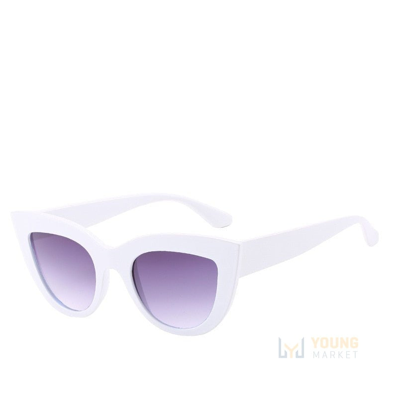 Óculos de Sol Gatinho Feminino - Classic Branco Young Market