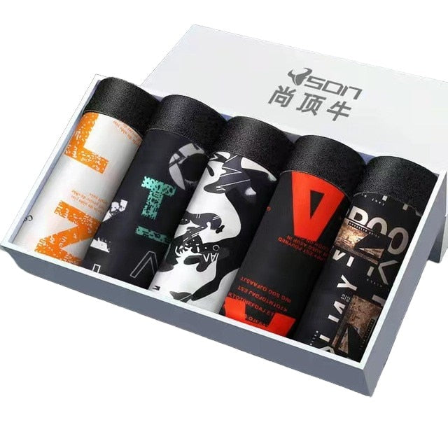 Kit Com 5 Cuecas Boxers Estampas Personalizadas 5pcs -A Young Market