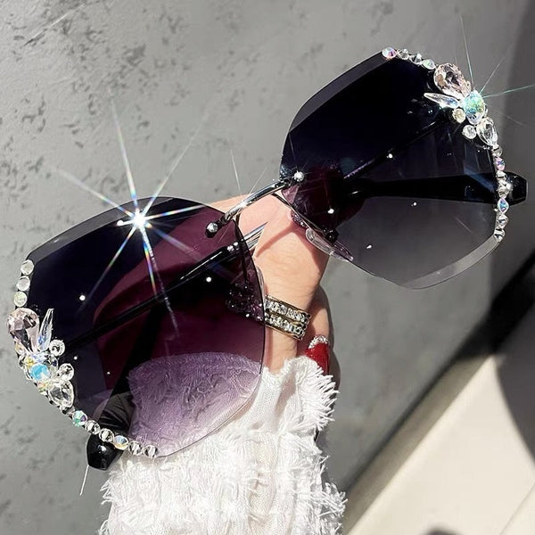 Óculos de Sol Hexagonal Vintage Feminino - Edição de Luxo Cinza Young Market