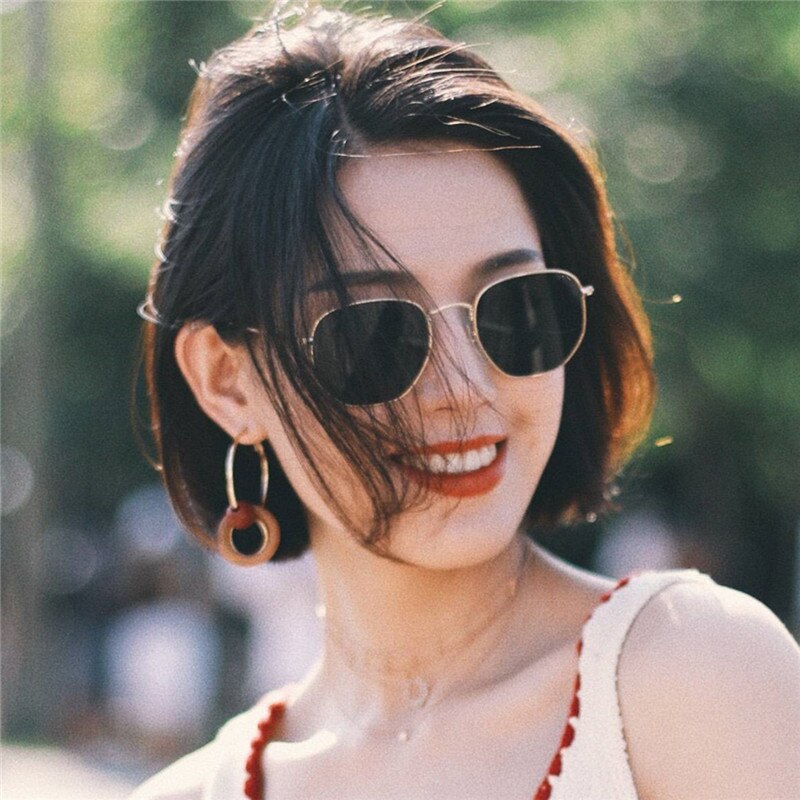 Óculos de Sol Hexagonal Feminino Polarizado - Classic Young Market