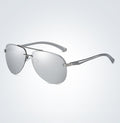 Óculos de Sol Masculino Aviator Top Gun Original Prata Young Market