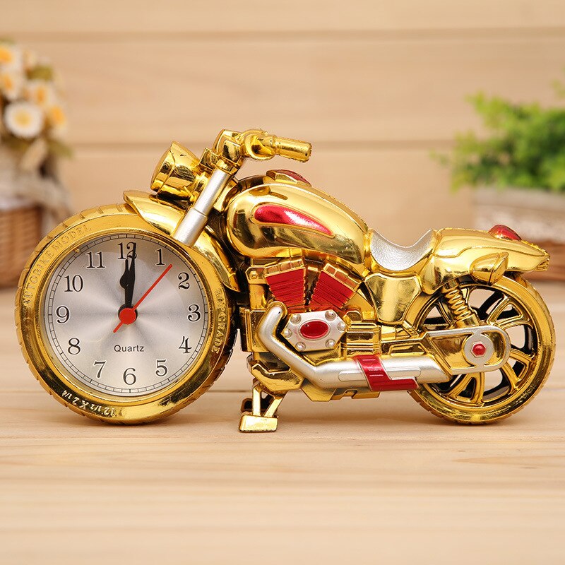 Relógio Retrô Portátil Harley Davidson Dourado Com Vermelho Young Market