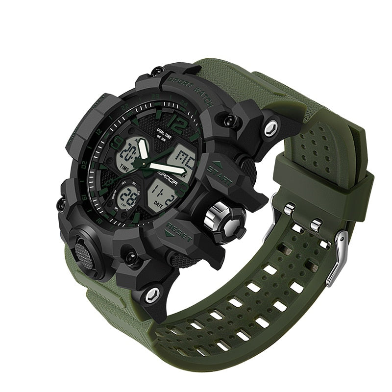Relógio Digital Masculino T-Shock Militar Verde SANDA