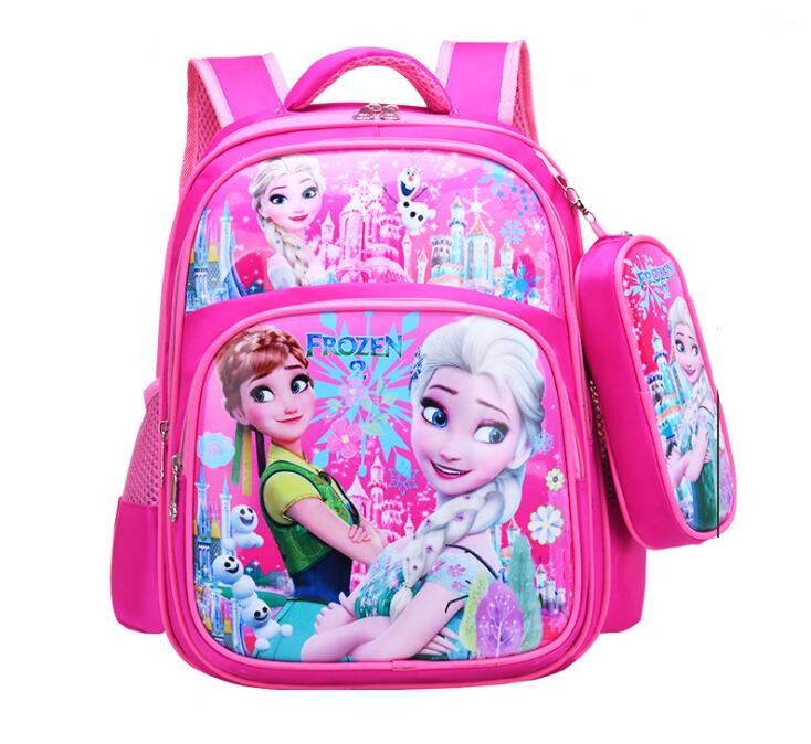 Mochila Escolar Infantil Frozen Disney Original Rosa Princesas Young Market