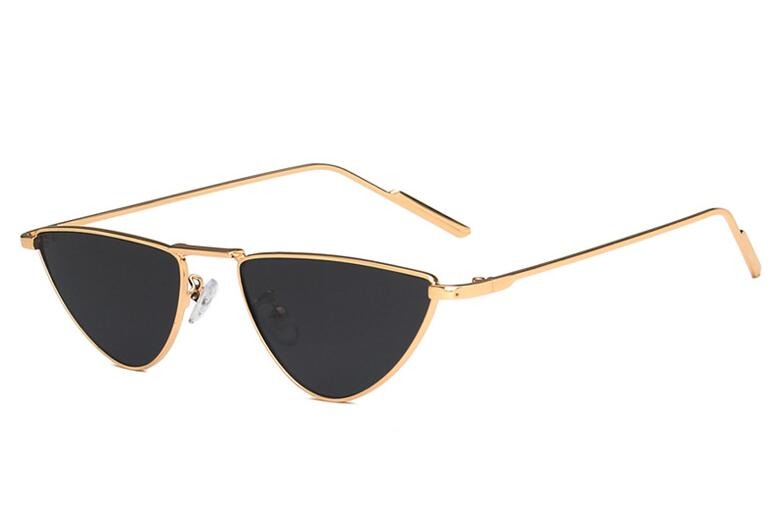 Óculos de Sol Feminino Olhos de Gato Original Dourado com Cinza Young Market