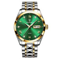 Relógio Poedagar Original Sports Luxo Verde com Dourado Poedagar