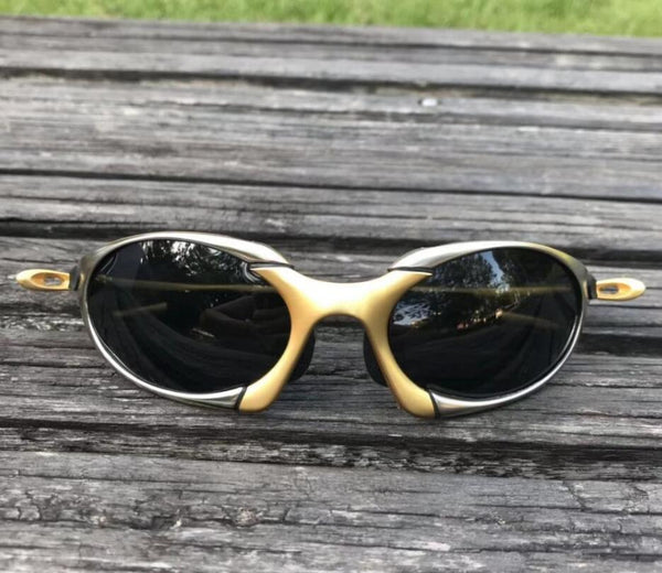 Óculos de Sol Juliet 24k Gold Polarizado Preto Young Market