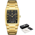 Relógio Feminino Delicado Gold Elegance Dourado com Preto Wwoor