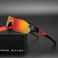 Óculos de Ciclismo Polarizado Fotocromático TR 90 Com 5 Lentes Original Vermelho com Preto Young Market