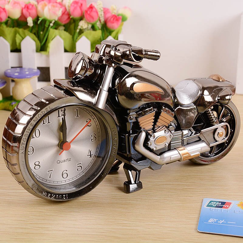 Relógio Retrô Portátil Harley Davidson Prata Young Market