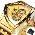Relógio Masculino Mecânico Triangle Original Edição Limitada Dourado WINNER