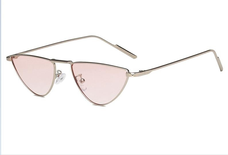 Óculos de Sol Feminino Olhos de Gato Original Prata com Rosa Young Market