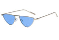 Óculos de Sol Feminino Olhos de Gato Original Prata com Azul Young Market