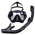 Mascara De Mergulho Profissional Snorkel Adulto Com Respirador Azul Young Market