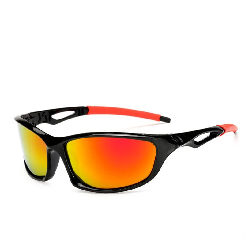 Óculos de Sol Masculino Polarizado Sports Summer Laranja Com Preto Young Market