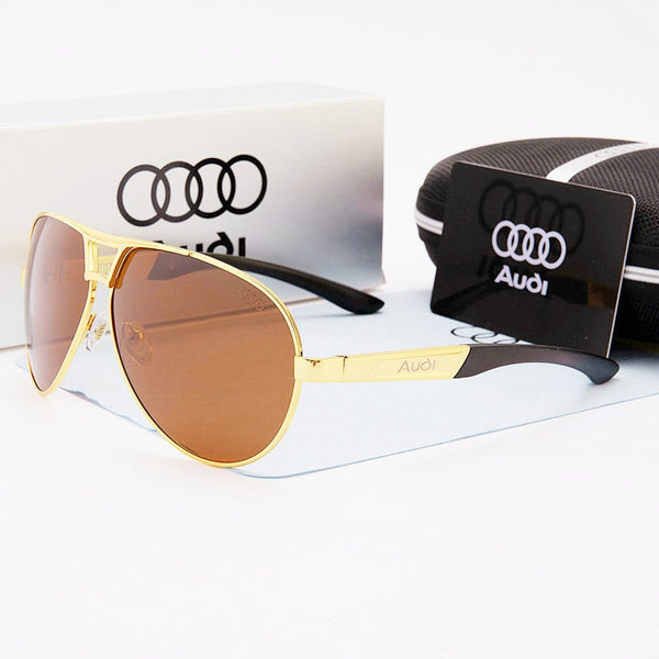 Óculos de Sol Masculino Audi A6 Original Dourado AUDI