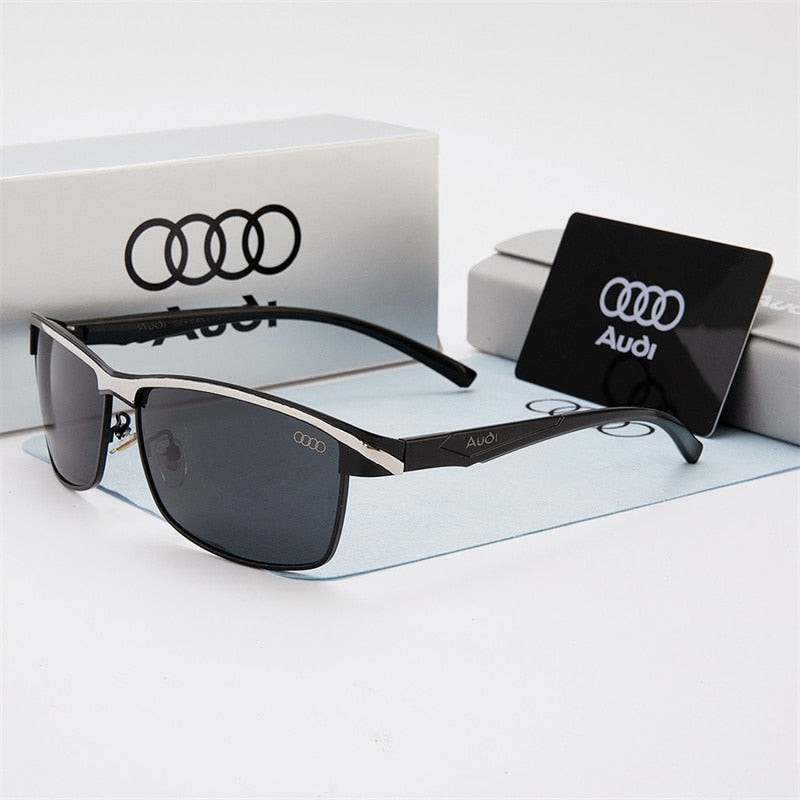 Óculos de Sol Masculino Audi Q8 Original Preto com Cinza AUDI