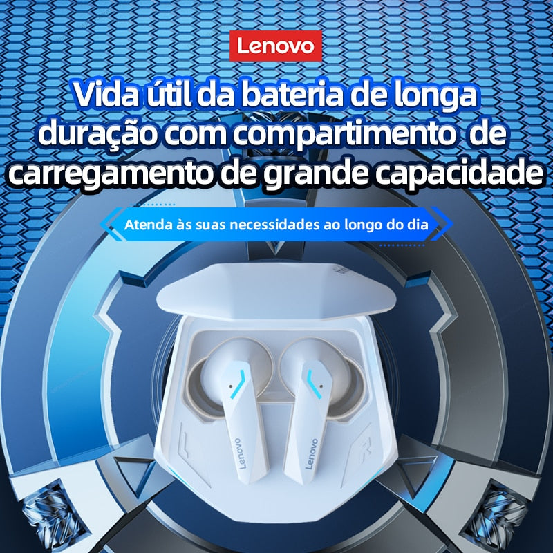Fone Bluetooth Gamer Lenovo® GM2 Pro Original Lenovo