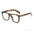 Óculos Quadrado Masculino Classic Leopardo Lentes Transparente Young Market