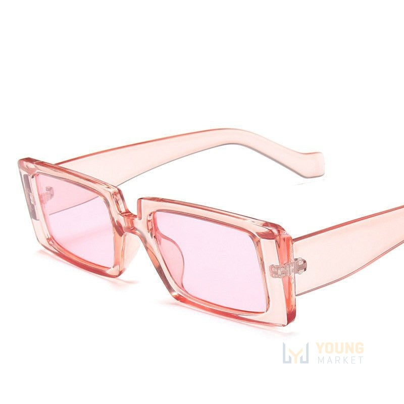 Óculos de Sol Quadrado Feminino - Classic Rosa bebê Young Market
